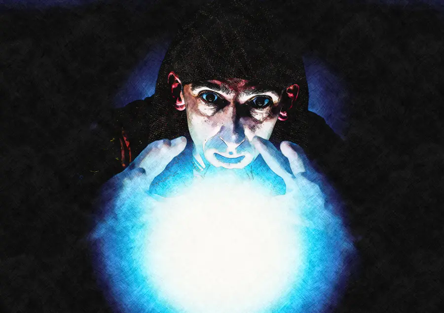 LoA Core Rules Magic section spell casting image of character casting a spell.